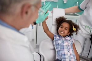 young kid at dentist